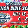 VBS at MACC JULY 13 – 16, 6 – 8 p.m., for Preschool through 6th Grade